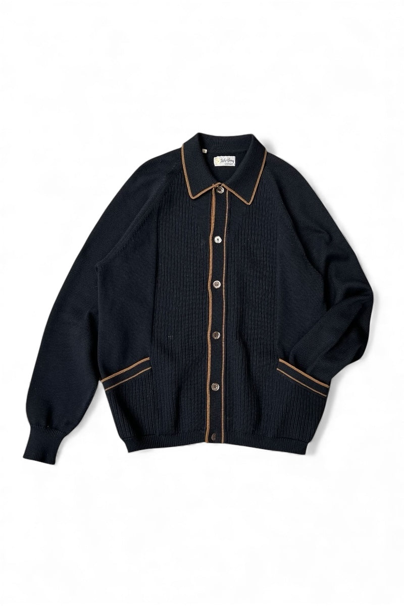 70-80'S KNIT JACKET / BLACK [SIZE: L USED]