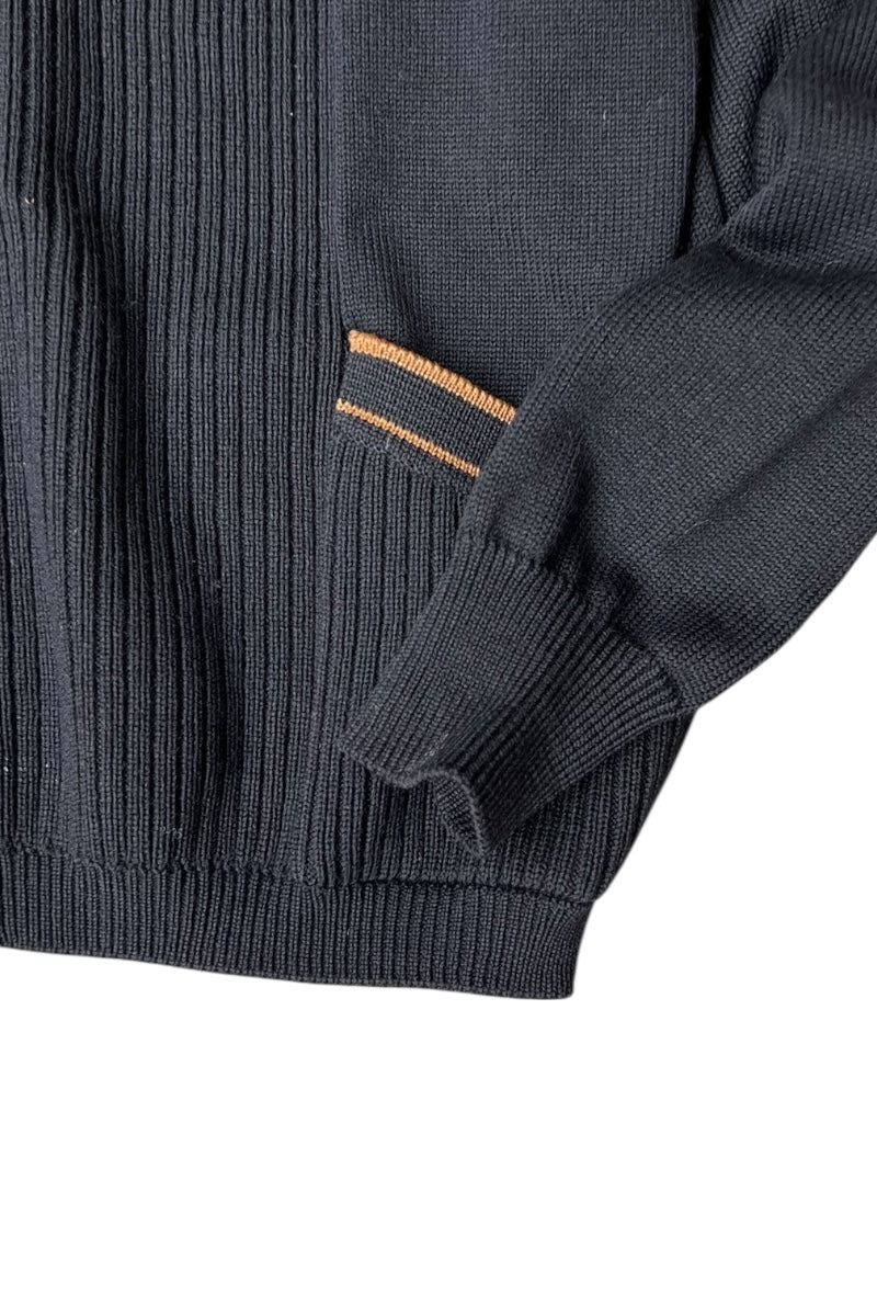 70-80'S KNIT JACKET / BLACK [SIZE: L USED]