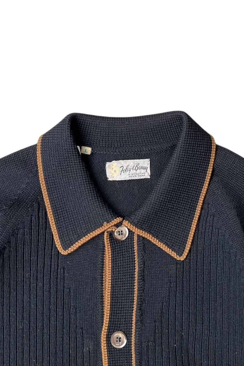70-80'S KNIT JACKET / BLACK [SIZE: L USED]
