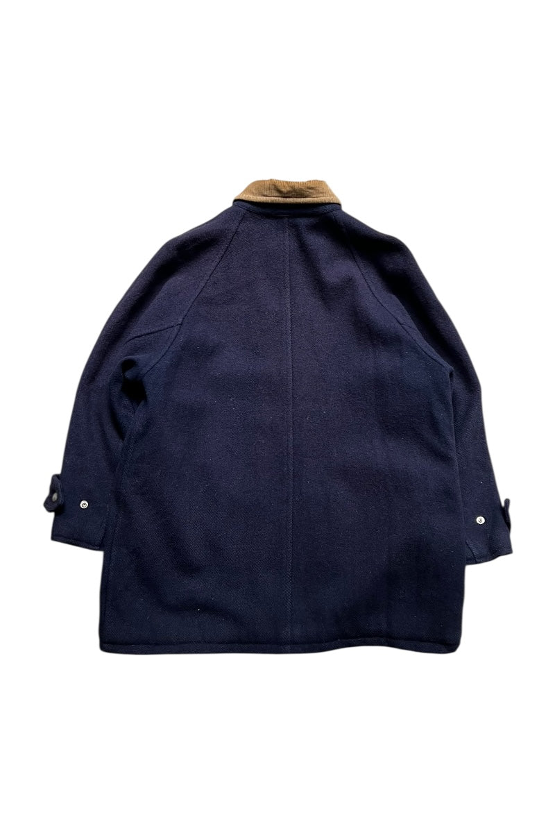MADE IN USA 80s WOOL HUNTING COAT / NAVY [SIZE: M USED]