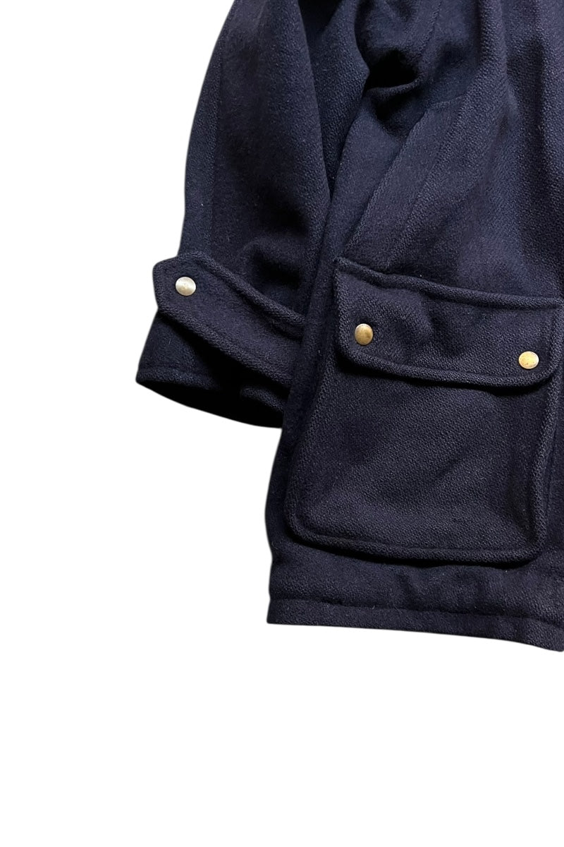 MADE IN USA 80s WOOL HUNTING COAT / NAVY [SIZE: M USED]