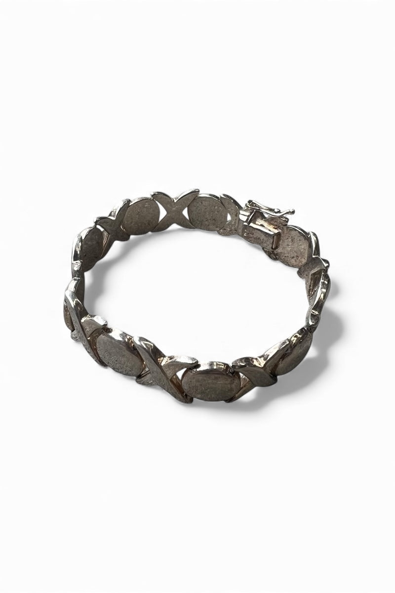 MADE IN ITALY 925 SILVER XO BRACELET / SILVER [SIZE: ONE SIZE USED]