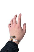 画像をギャラリービューアに読み込む, MADE IN MEXICO 925 SILVER BANGLE W/TIGER EYE / SILVER [SIZE: ONE SIZE USED]
