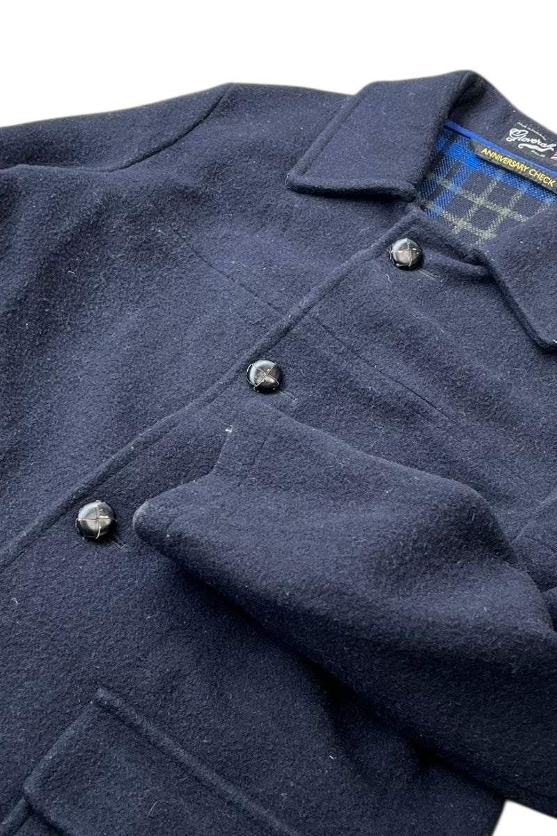 MADE IN ENGLAND WOOL COAT / BLACK [SIZE: M USED]