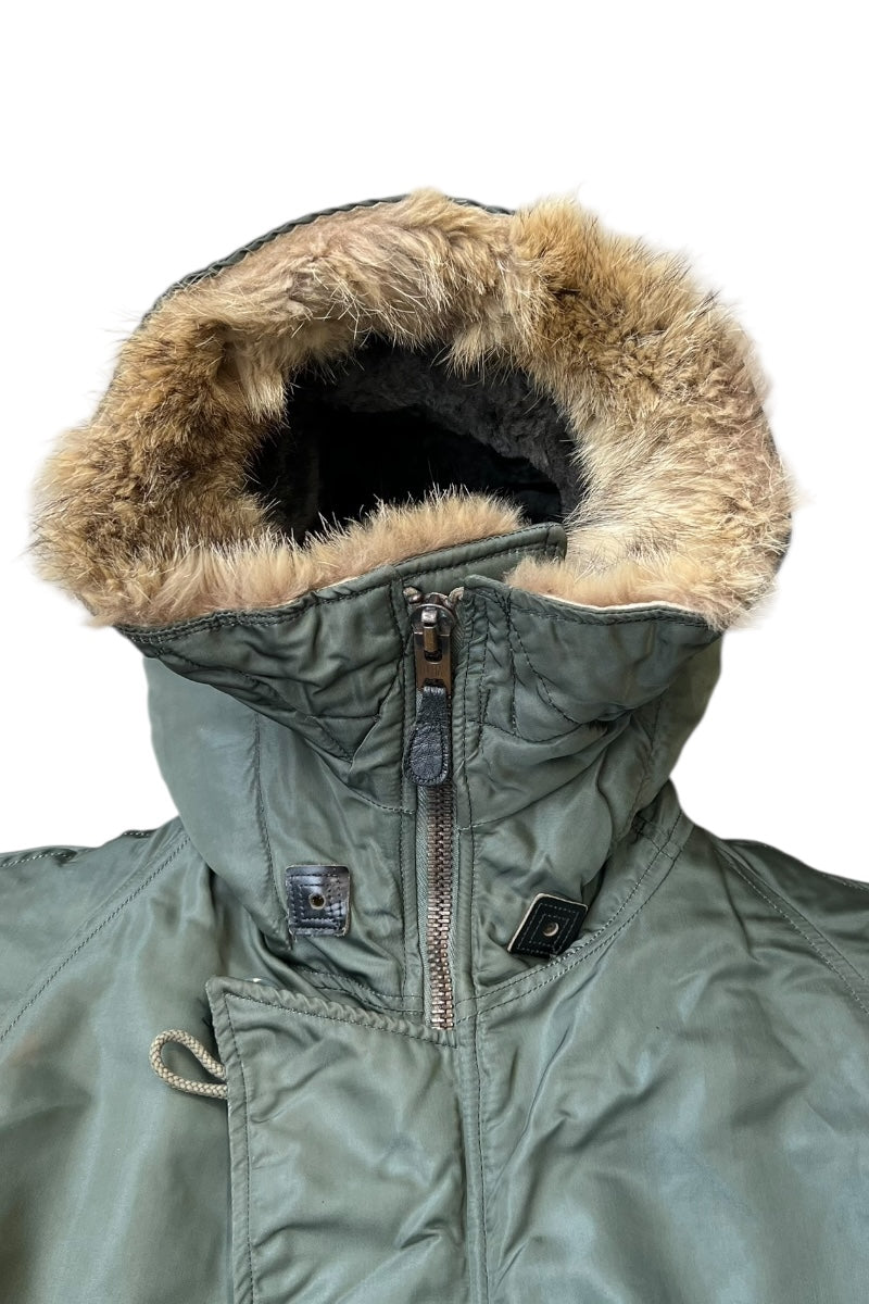 60'S N-3B FLIGHT JACKET SAGE GREEN US MILITARY / OLIVE [SIZE: M USED]
