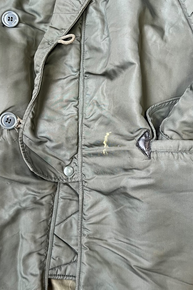 60'S N-3B FLIGHT JACKET SAGE GREEN US MILITARY / OLIVE [SIZE: M USED]