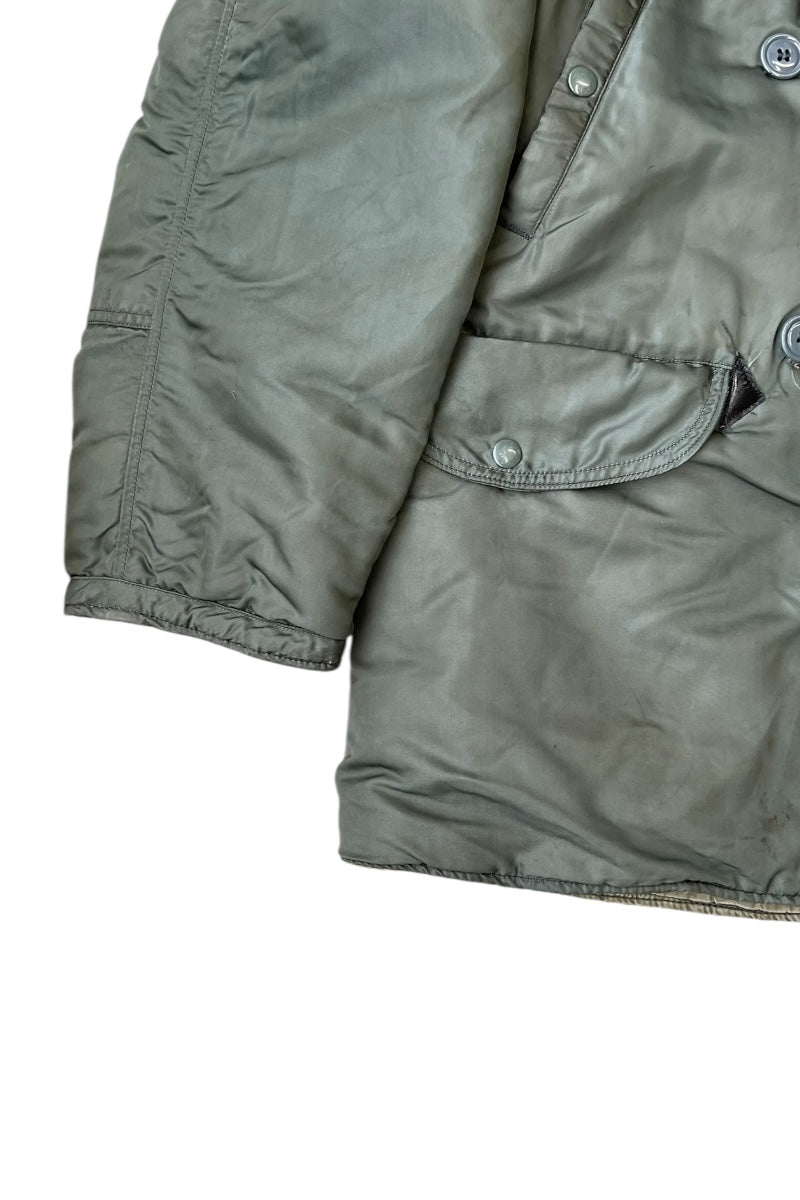 60'S N-3B FLIGHT JACKET SAGE GREEN US MILITARY / OLIVE [SIZE: M USED]