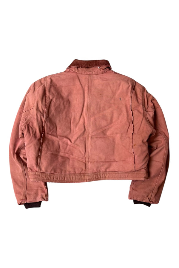 MADE IN USA 90'S OVERDYE SHORT CUSTOM DUCK JACKET / BURGUNDY [SIZE: L USED]