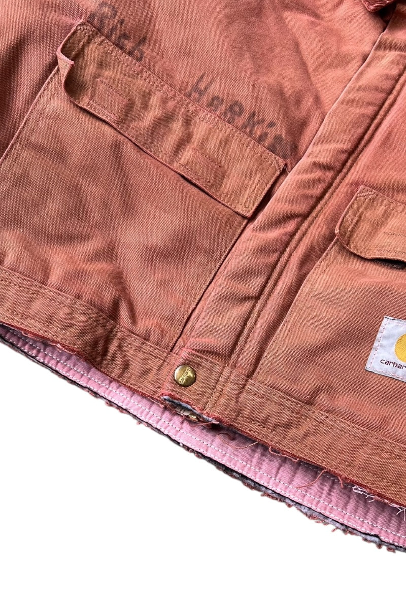 MADE IN USA 90'S OVERDYE SHORT CUSTOM DUCK JACKET / BURGUNDY [SIZE: L USED]