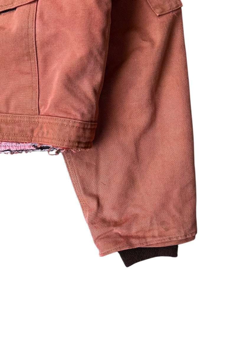 MADE IN USA 90'S OVERDYE SHORT CUSTOM DUCK JACKET / BURGUNDY [SIZE: L USED]