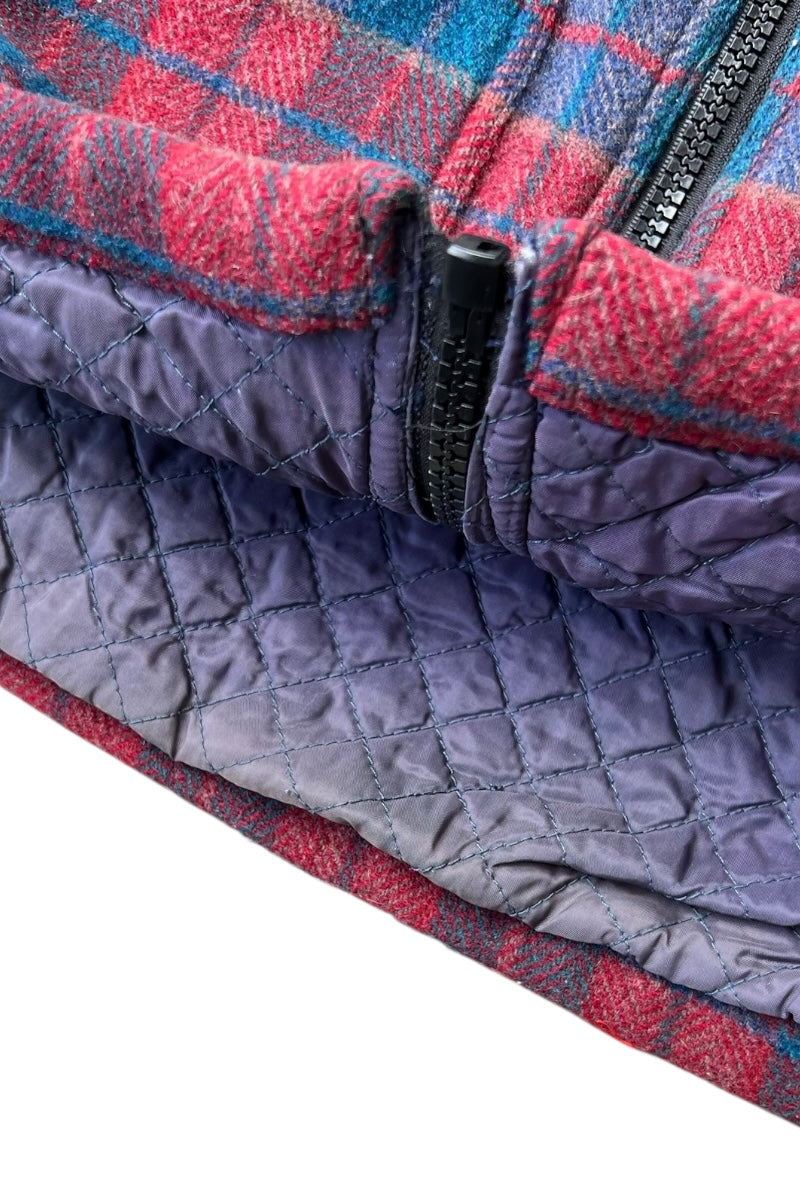 80-90s WOOL VEST MASSIMO OSTI ERA / CHECK [SIZE: 46 USED]