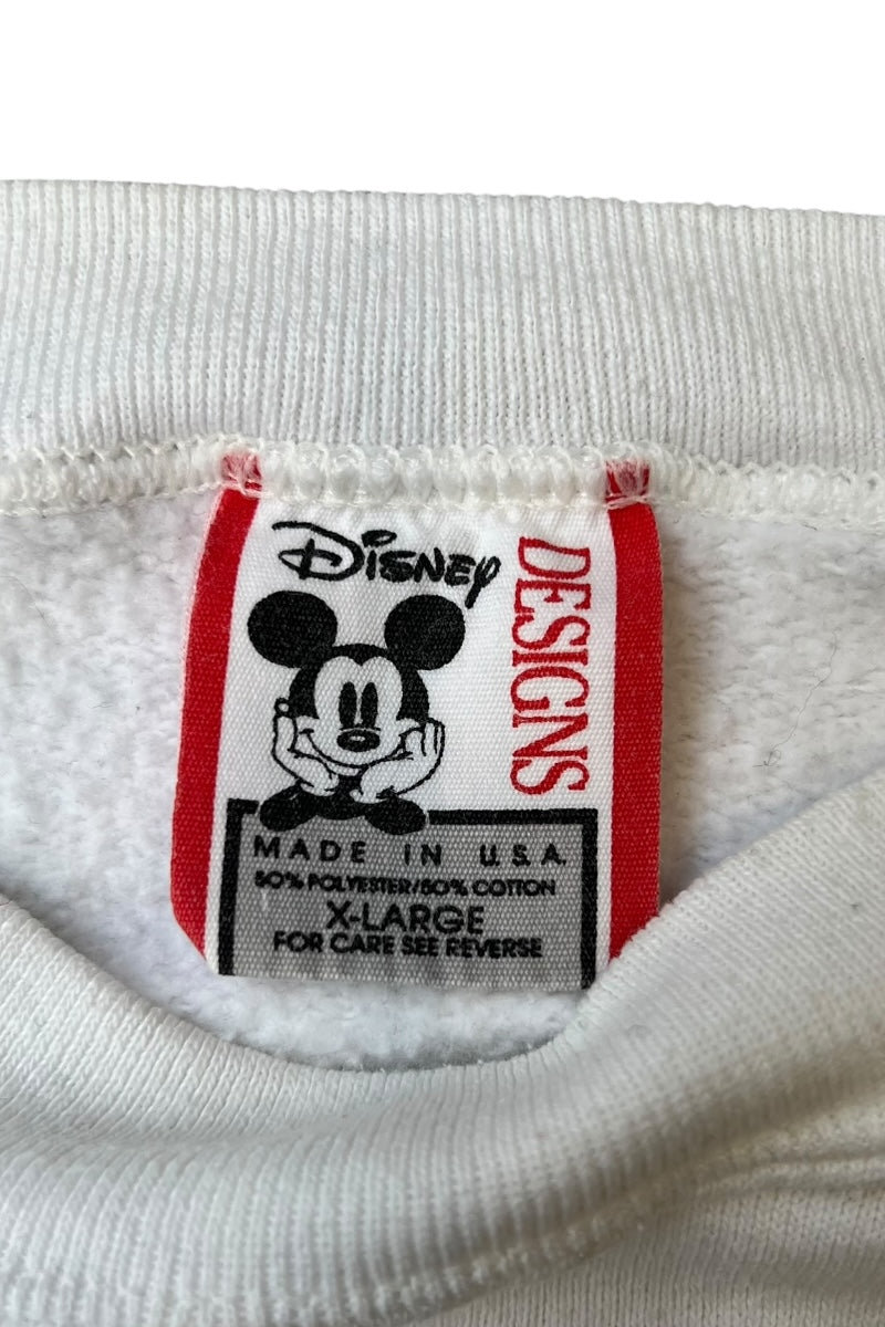 MADE IN USA 90'S MICKEY SWEATSHIRT / WHITE [SIZE: XL USED]
