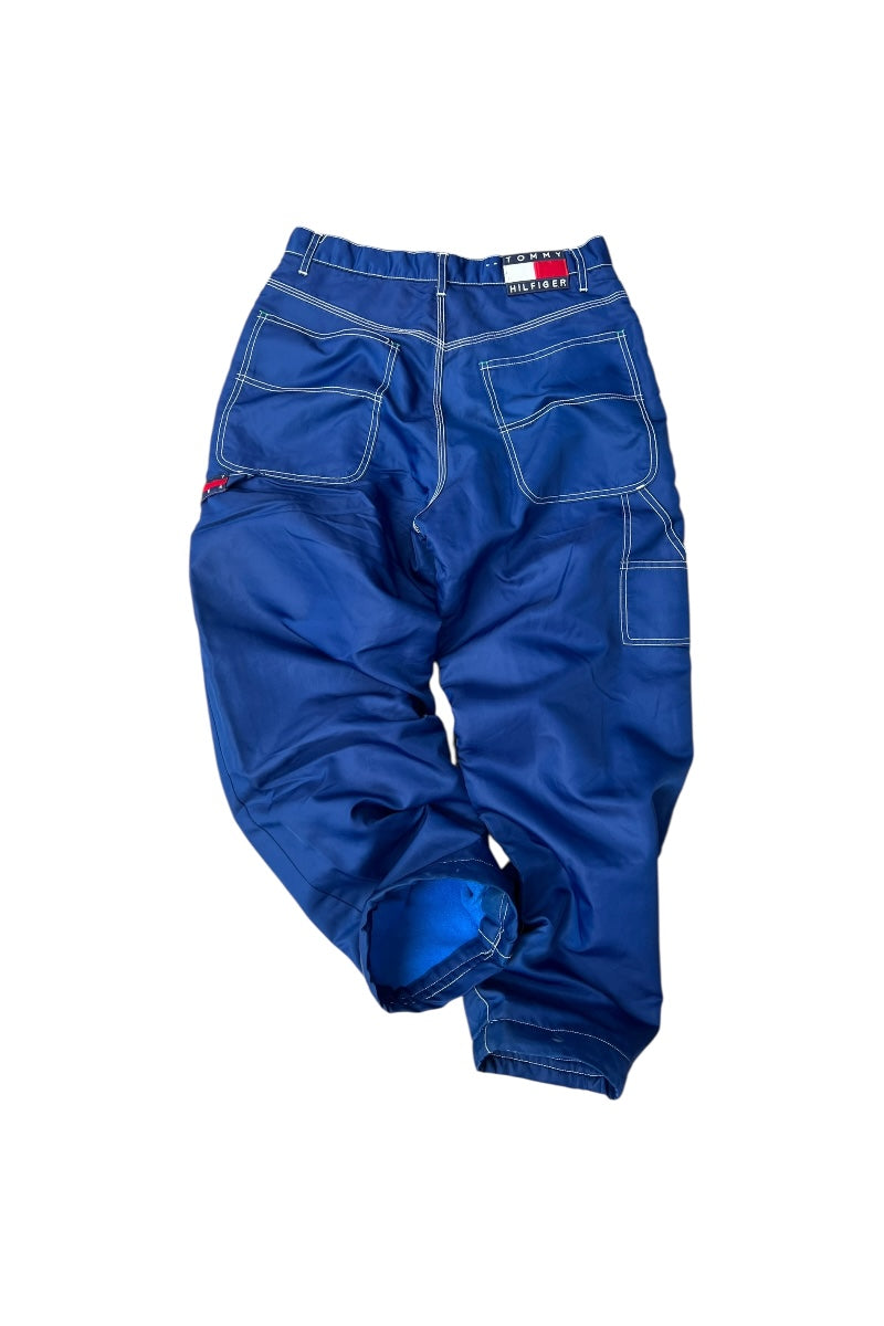 90'S NYLON PAINTER PANTS / BLUE [SIZE: 31 USED]