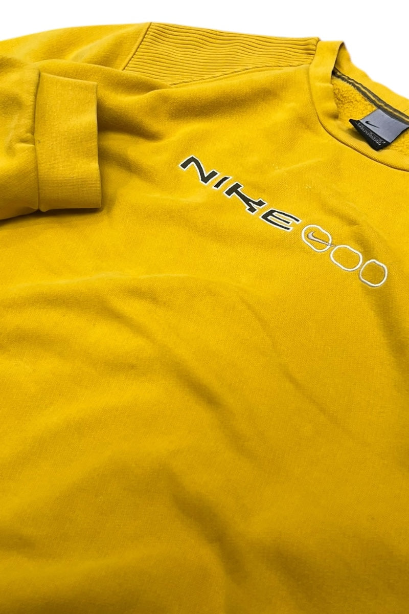 Y2K 00'S EARLY LOGO SWEATSHIRT / YELLOW [SIZE: M USED]