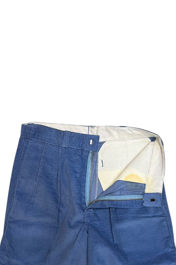 MADE IN USA 70-80'S CORDUROY PANTS / BLUE [SIZE: W29 DEADSTOCK/NOS]