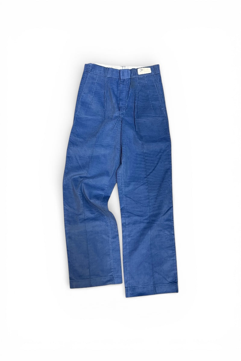 MADE IN USA 70-80'S CORDUROY PANTS / BLUE [SIZE: W29 DEADSTOCK/NOS]