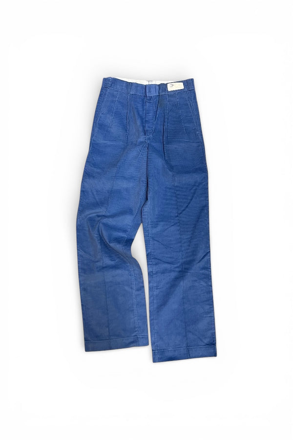MADE IN USA 70-80'S CORDUROY PANTS / BLUE [SIZE: W29 DEADSTOCK/NOS]