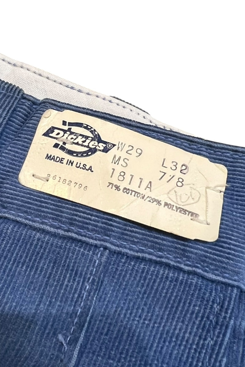 MADE IN USA 70-80'S CORDUROY PANTS / BLUE [SIZE: W29 DEADSTOCK/NOS]
