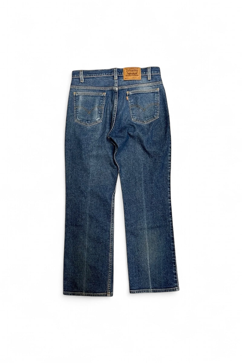 MADE IN USA 96'S 517 DENIM PANTS ORANGE TAB / INDIGO [SIZE: 33 USED]