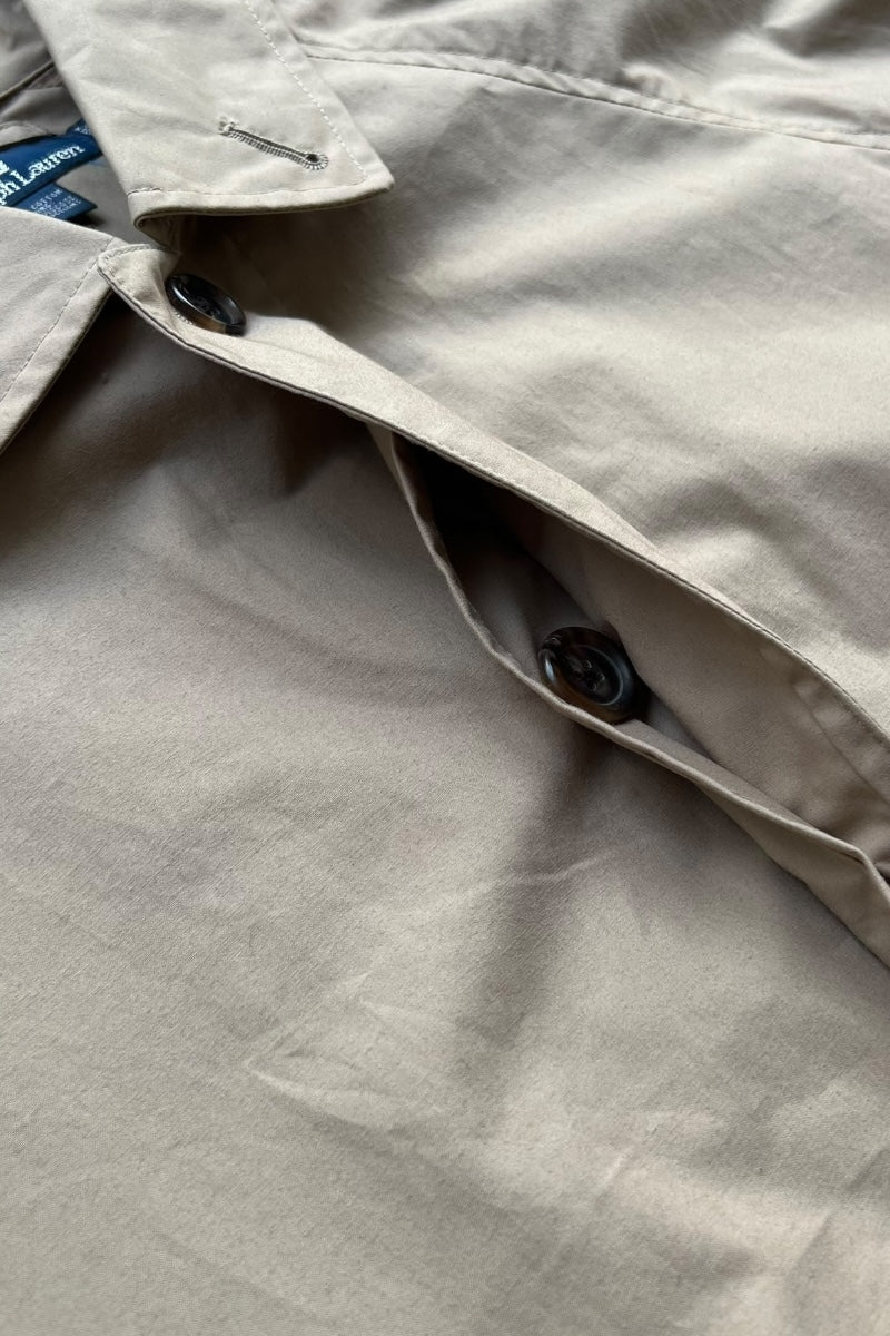 90'S SOUTIEN COLLAR COAT / BEIGE [SIZE: S USED]