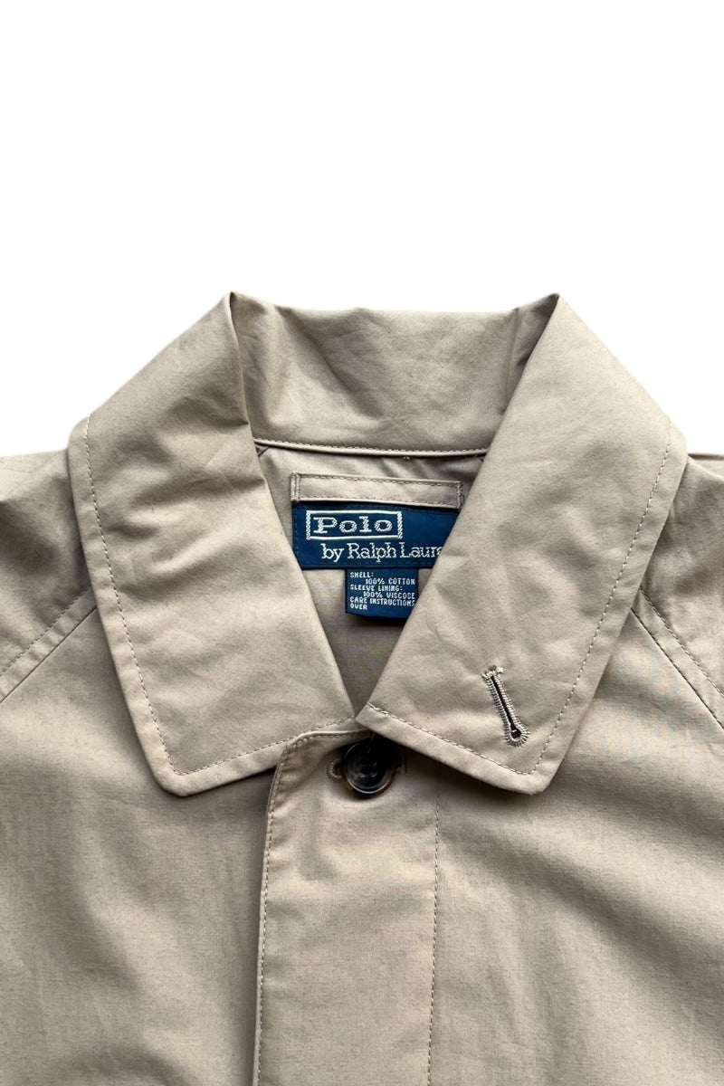 90'S SOUTIEN COLLAR COAT / BEIGE [SIZE: S USED]