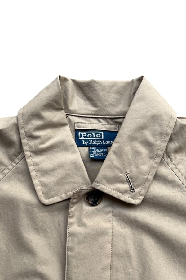 90'S SOUTIEN COLLAR COAT / BEIGE [SIZE: S USED]