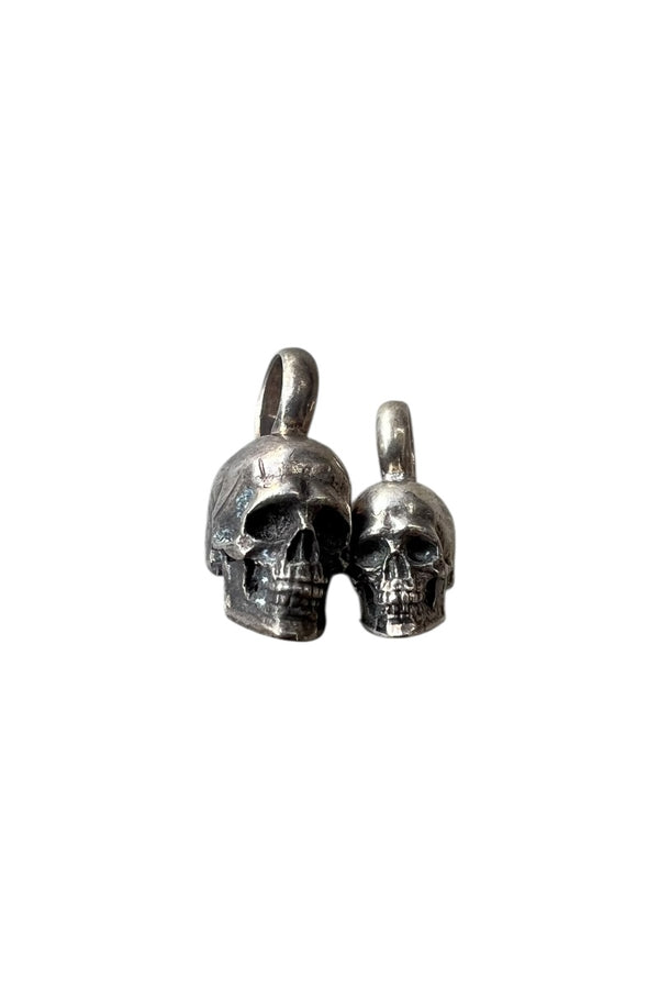 SILVER PENDANT TOP SKULL 2SET / SILVER [SIZE: ONE SIZE USED]