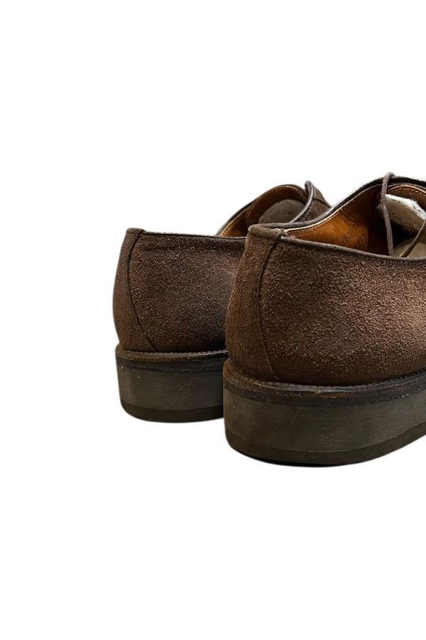 80's 5913 PLAIN TOE SUEDE SHOES WITH SHOE TREE / BROWN [SIZE: US9.0 (27.5cm) USED]