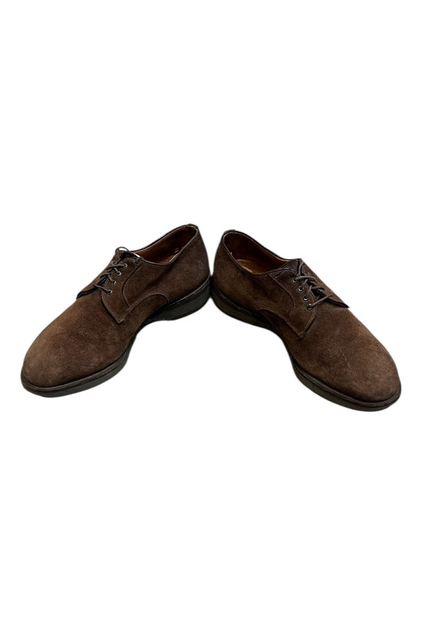 80's 5913 PLAIN TOE SUEDE SHOES WITH SHOE TREE / BROWN [SIZE: US9.0 (27.5cm) USED]
