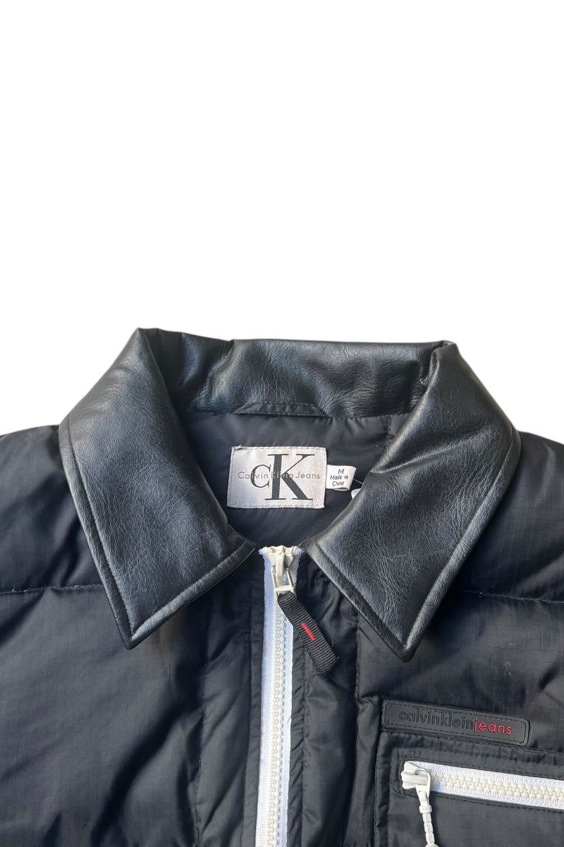 Y2K EARLY 00'S RIP STOP DOWN JACKET / BLACK [SIZE: M USED]