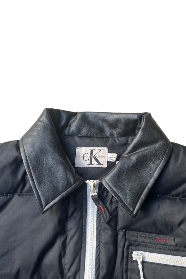 Y2K EARLY 00'S RIP STOP DOWN JACKET / BLACK [SIZE: M USED]