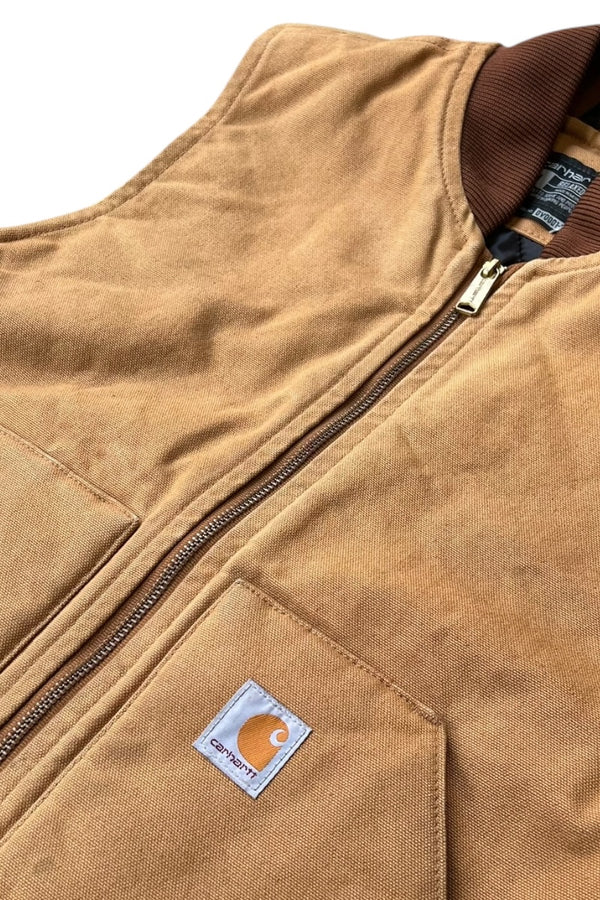 21S MADE IN MEXICO DUCK VEST W/QUILTING LINER / BEIGE [SIZE: M USED]