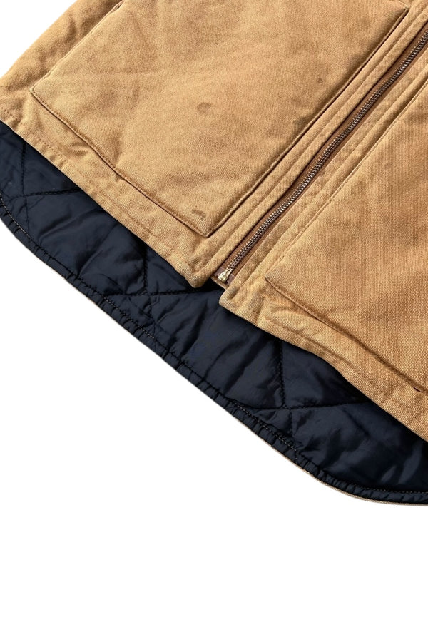 21S MADE IN MEXICO DUCK VEST W/QUILTING LINER / BEIGE [SIZE: M USED]