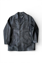 画像をギャラリービューアに読み込む, MADE IN TURKEY 90'S LEATHER COAT / BLACK [SIZE: M USED]
