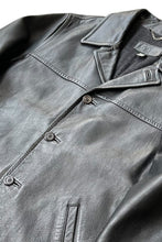 画像をギャラリービューアに読み込む, MADE IN TURKEY 90'S LEATHER COAT / BLACK [SIZE: M USED]
