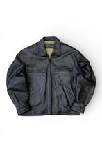 画像をギャラリービューアに読み込む, 90'S ZIP UP LEATHER JACKET / BLACK [SIZE: M USED]
