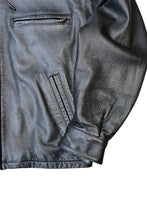 画像をギャラリービューアに読み込む, 90'S ZIP UP LEATHER JACKET / BLACK [SIZE: M USED]
