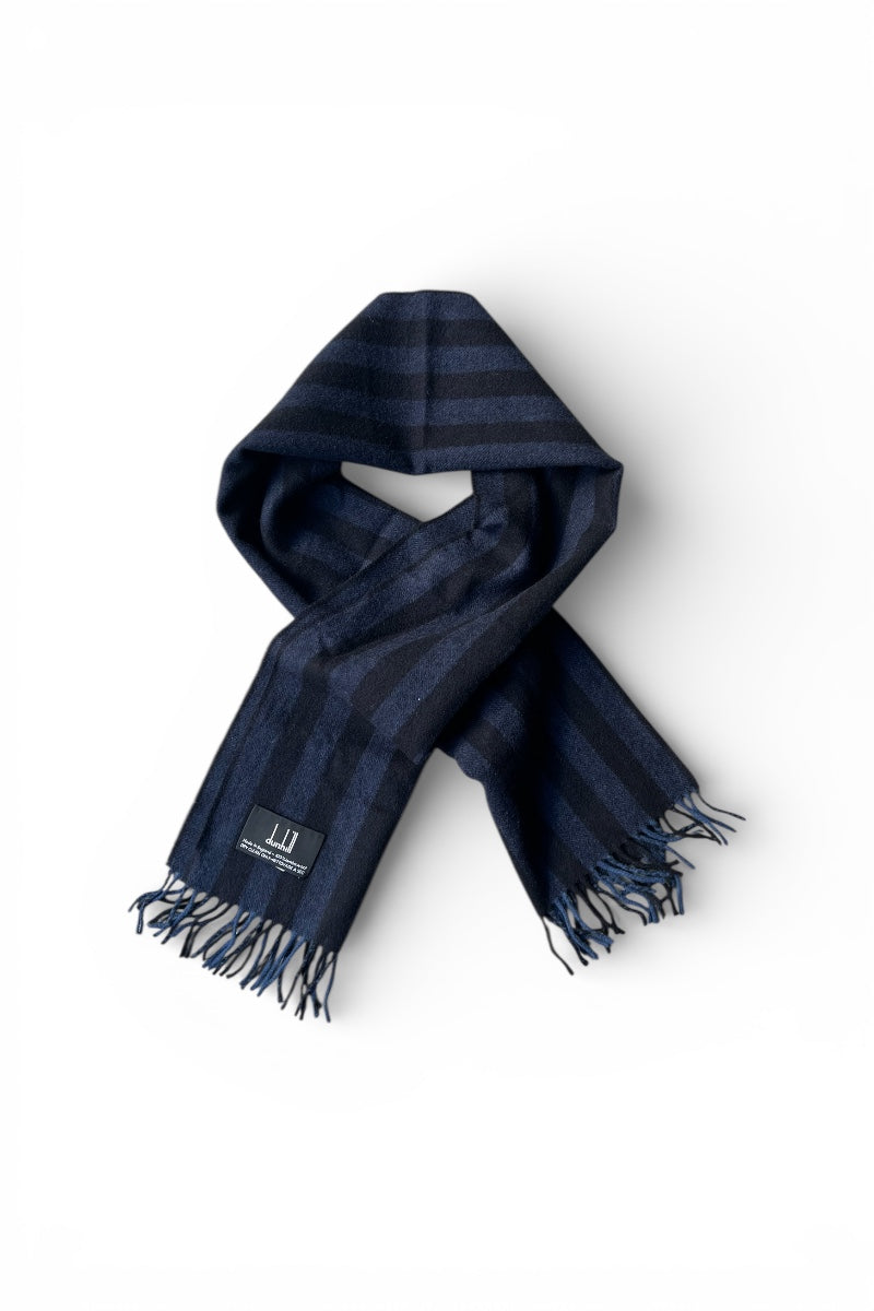 MADE IN ENGLAND LAMBS WOOL SCARF / NAVY [SIZE: ONE SIZE USED]