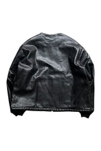 画像をギャラリービューアに読み込む, MADE IN USA 70'S NO COLLAR VEGAN LEATHER JACKET / BLACK [SIZE: XL USED]
