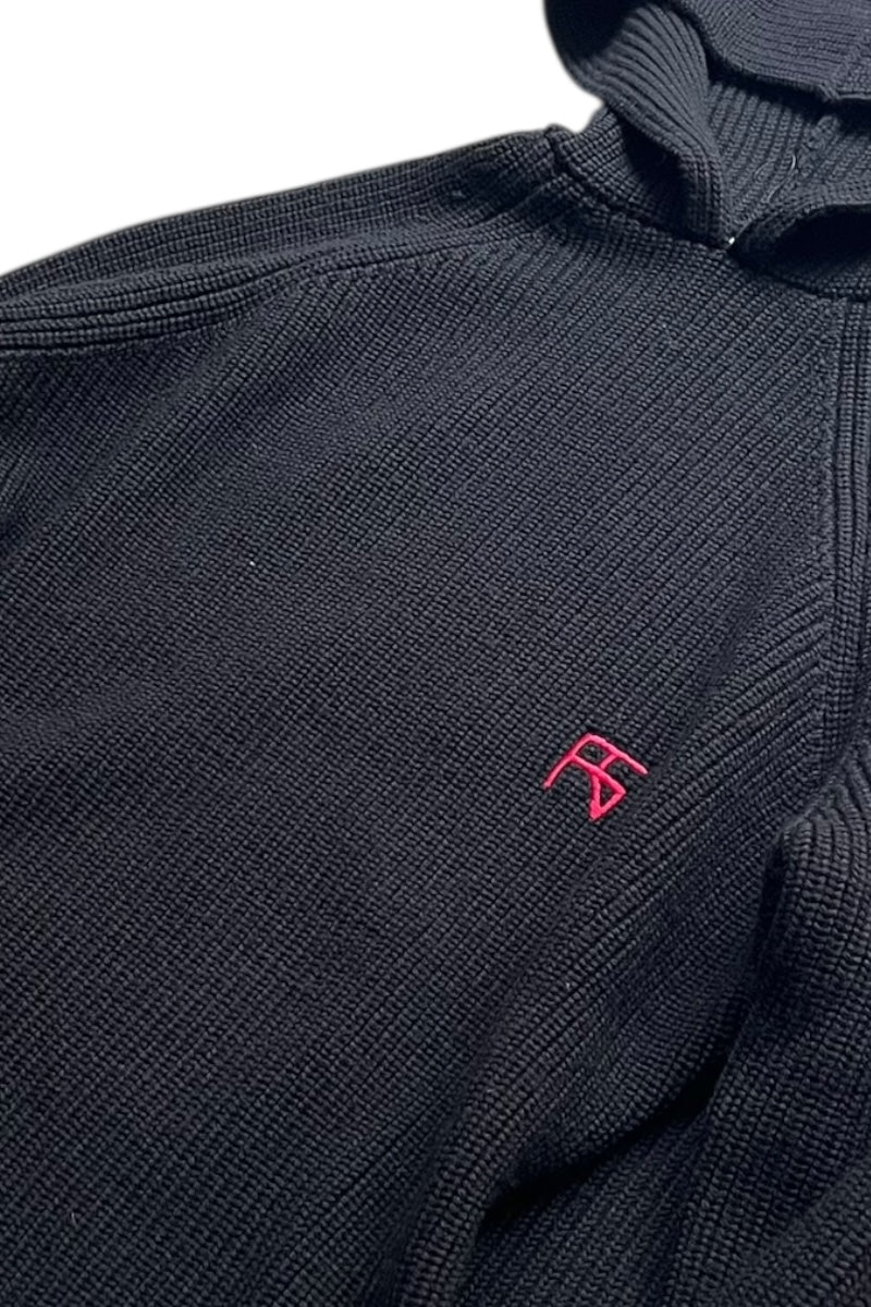 MADE IN ITALY 18AW HOODIE SWEATER / BLACK [SIZE: XS USED]