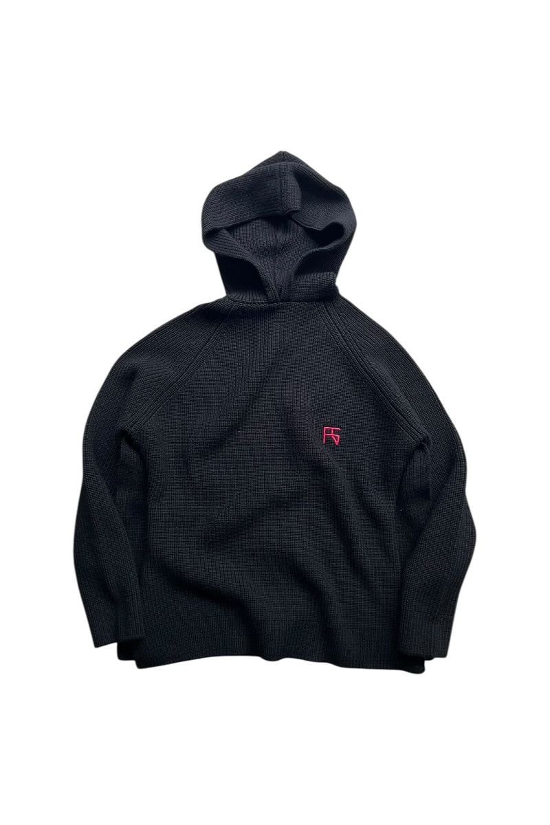 MADE IN ITALY 18AW HOODIE SWEATER / BLACK [SIZE: XS USED]