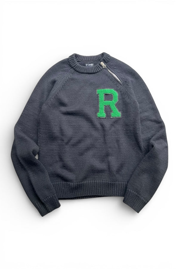 MADE IN ITALY 20-21AW SHOULDER ZIP SWEATER / BLACK [SIZE: S USED]