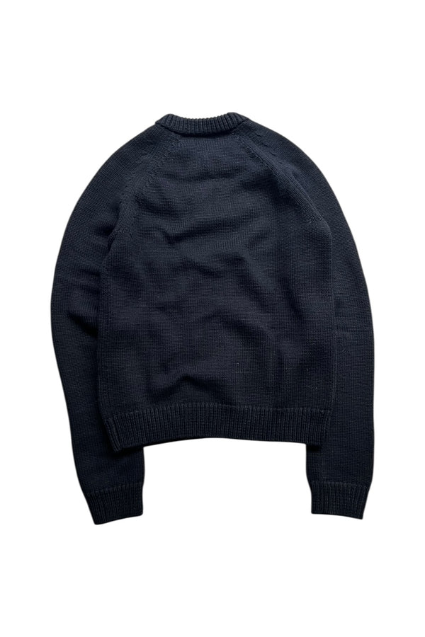 MADE IN ITALY 20-21AW SHOULDER ZIP SWEATER / BLACK [SIZE: S USED]