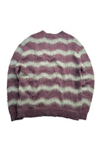 画像をギャラリービューアに読み込む, MOHAIR BORDER SWEATER / BROWN [SIZE: S USED]
