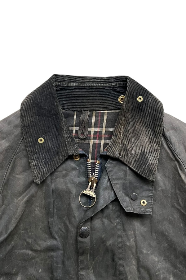 MADE IN ENGLAND 82-87'S 2 ROYAL WARRANT BEAUFORT OILED JACKET / KHAKI [SIZE: 34 USED]