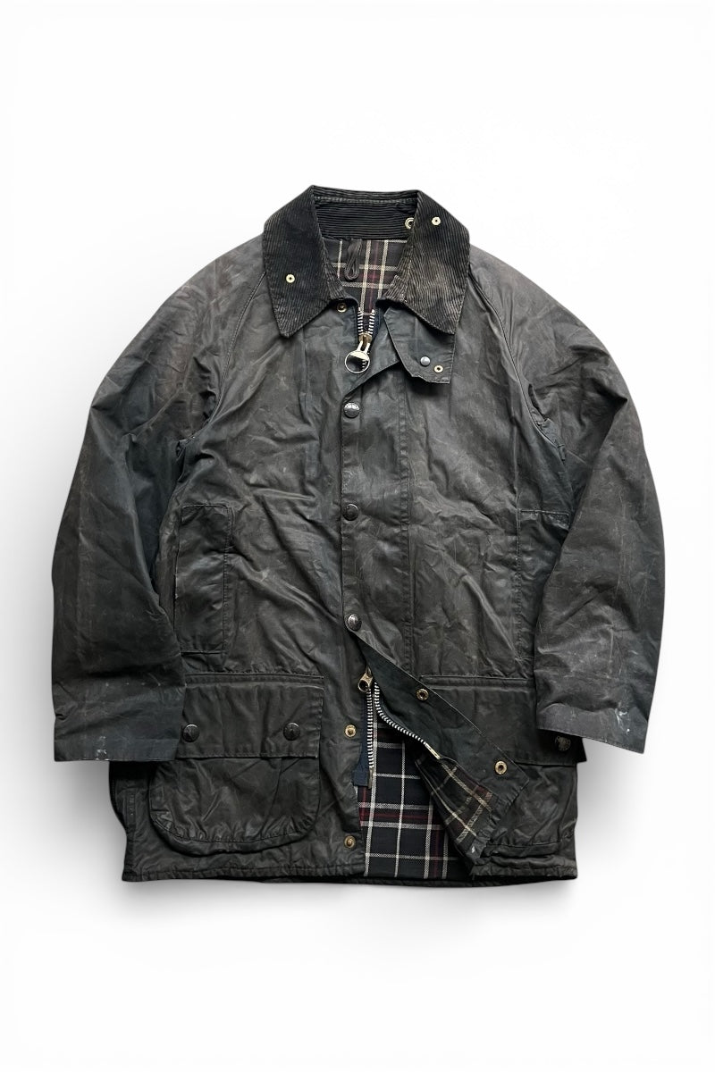 MADE IN ENGLAND 82-87'S 2 ROYAL WARRANT BEAUFORT OILED JACKET / KHAKI [SIZE: 34 USED]