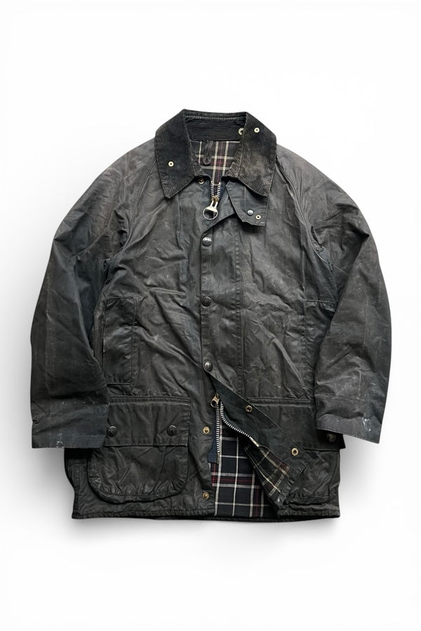 MADE IN ENGLAND 82-87'S 2 ROYAL WARRANT BEAUFORT OILED JACKET / KHAKI [SIZE: 34 USED]