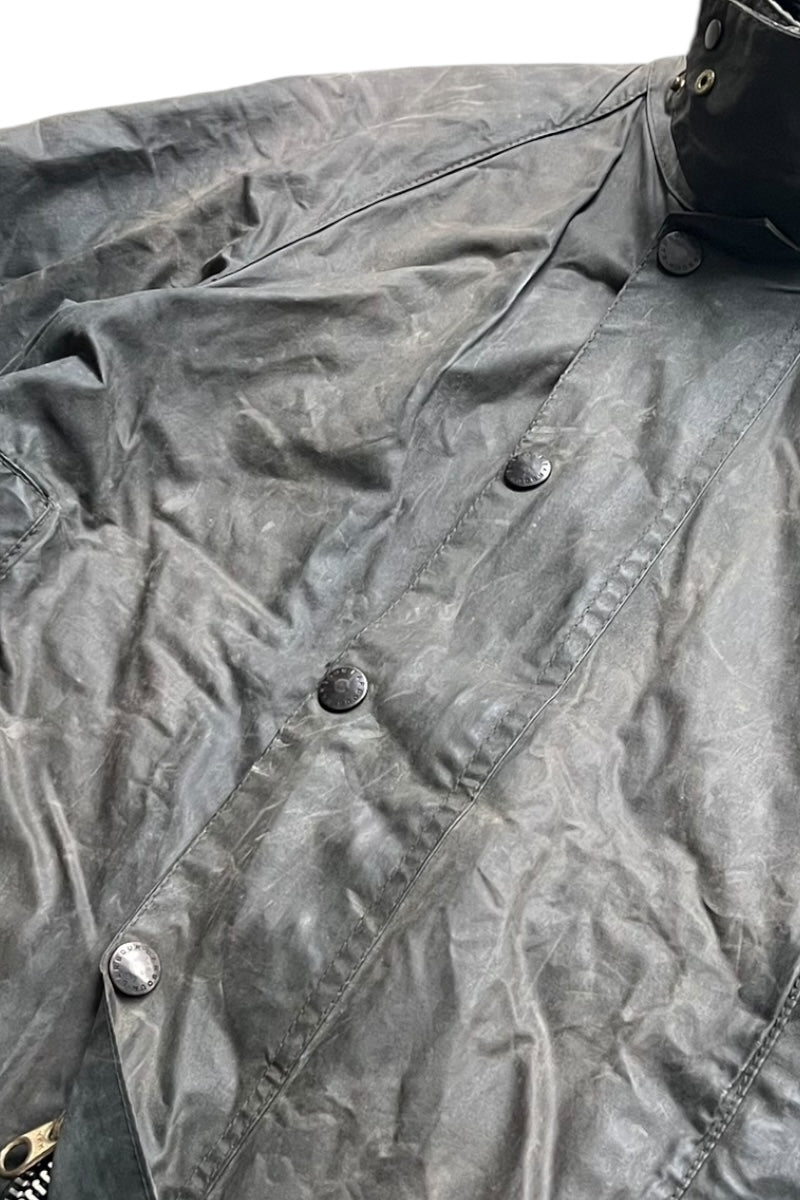 MADE IN ENGLAND 82-87'S 2 ROYAL WARRANT BEAUFORT OILED JACKET / KHAKI [SIZE: 34 USED]