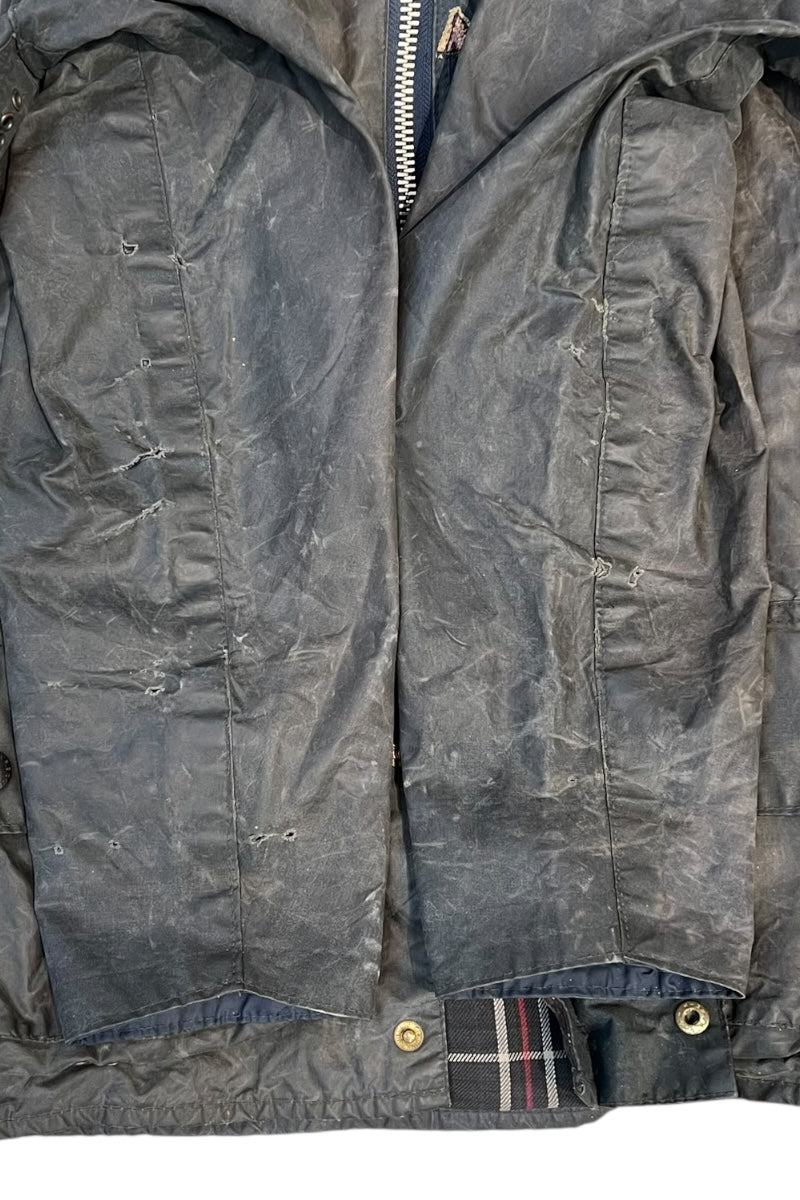 MADE IN ENGLAND 82-87'S 2 ROYAL WARRANT BEAUFORT OILED JACKET / KHAKI [SIZE: 34 USED]