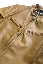 画像をギャラリービューアに読み込む, MADE IN USA 70'S ZIP LEATHER SINGLE RIDERS JACKET MUSTARD / YELLOW [SIZE: 40 USED]
